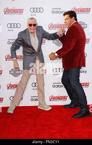 Stan Lee and Lou Ferrigno at the World premiere of Marvel's 'Avengers ...