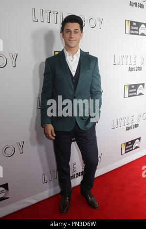 David Henrie  04/14/2015 'Little Boy' Premiere held at the Regal Cinemas L.A. LIVE Stadium 14 in Los Angeles, CA Photo by Kazuki Hirata Stock Photo