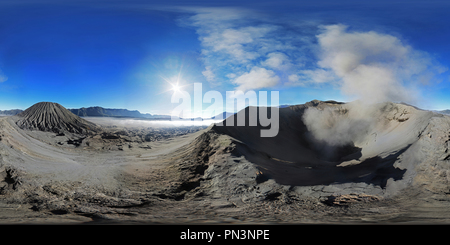 360 degree panoramic view of INDONESIA - East Java - Mount Bromo Crater