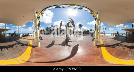 360 degree panoramic view of Cozumel - Playa del Carmen Ferry terminal, San Miguel, Cozumel