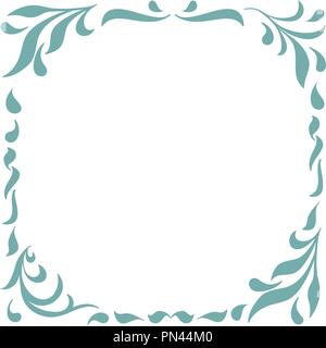 Floral Frame for design of monograms, invitations, frames, menus, labels and websites. Graphic elements for design of catalogs and brochures of cafes, boutiques. Vector Stock Vector