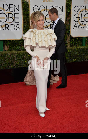 jane fonda 2016 golden globes white dress at the 73rd Annual Globe Awards at the Beverly Hilton Hotel. January 10, Beverly Hills, CA Stock Photo 2026-1-16