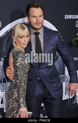 Anna Faris & Chris Pratt at the 'Jurassic World' Los Angeles Premiere held at the Dolby Theatre in Hollywood, CA on Tuesday, June 9, 2015.Photo by PRPP PRPP / PictureLux  File Reference # 32643 112PRPP01  For Editorial Use Only -  All Rights Reserved Stock Photo