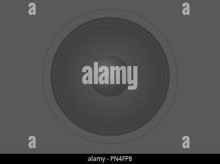 Detailed illustration of speakers in dark tones Stock Vector