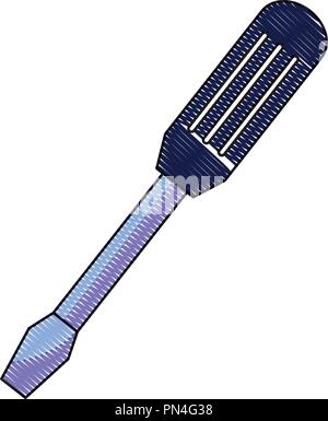 grated industry screwdriver equipment service repair Stock Vector
