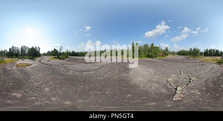 360 degree panoramic view of Bannock Point Petroforms [2]