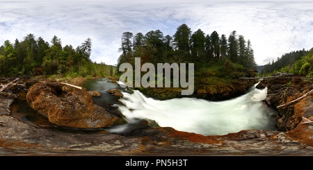 360 degree panoramic view of Campbell Falls, Tiller, OR, USA