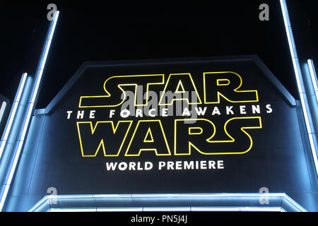 Atmosphere  12/14/2015 'Star Wars The Force Awakens' Premiere held at the Dolby Theatre in Hollywood, CA Photo by Kazuki Hirata / HNW / PictureLux Stock Photo