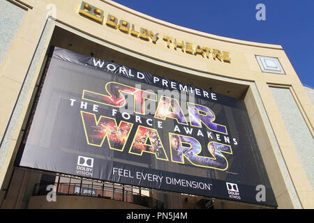 Atmosphere  12/14/2015 'Star Wars The Force Awakens' Premiere held at the Dolby Theatre in Hollywood, CA Photo by Kazuki Hirata / HNW / PictureLux Stock Photo