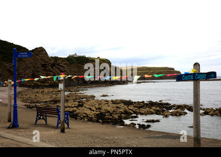 beach at Pennan village, Fraserburgh, Scotland, Highlands, United Kingdom Stock Photo