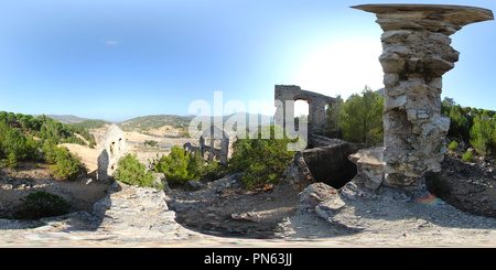 360 degree panoramic view of Historical French Miners Buildings / Balya District