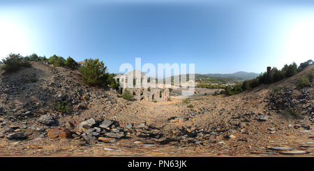 360 degree panoramic view of Historical French Miners Buildings / Balya District