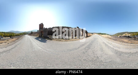 360 degree panoramic view of Historical French Miners Buildings / Balya District