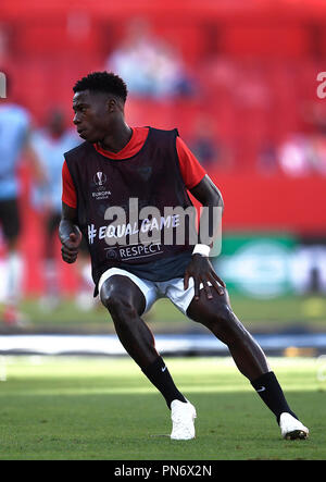 SEPTEMBER 20: Quincy Promes of SEVILLA FC action in party belonging to phase of groups of UEFA; Europa League; (Group J); facing to the Sevilla FC v Standard of Liège; stadium Ramon Sanchez Pizjuan; 20th September; 2018; foto:Cristobal Duenas/Cordon Press Stock Photo