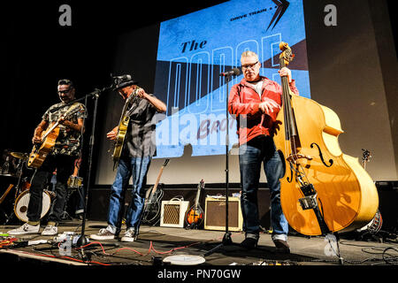 London, UK. 20th Sep 2018. Mark Kermode at the launch of HOW DOES IT FEEL on Thursday 20 September 2018 held at BFI Southbank, London. Pictured: Mark Kermode launches his new book HOW DOES IT FEEL about his life in the music industry. The evening closed with a short set with his latest group, The Dodge Brothers. Picture by Julie Edwards. Credit: Julie Edwards/Alamy Live News Stock Photo