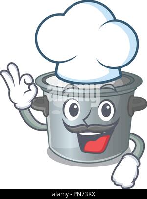 Funny kitchen pot character - pot vector illustration Stock Vector by  ©hanaschwarz 109140564