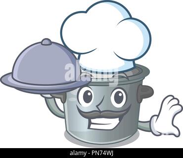 Funny kitchen pot character - pot vector illustration Stock Vector by  ©hanaschwarz 109140564