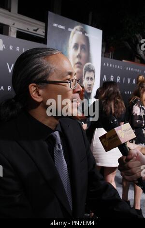 Ted Chiang 11/06/2016 The Los Angeles Premiere of Arrival held at the  Regency Theater in Los Angeles, CA Photo by Julian Blythe / HNW /  PictureLux Stock Photo - Alamy