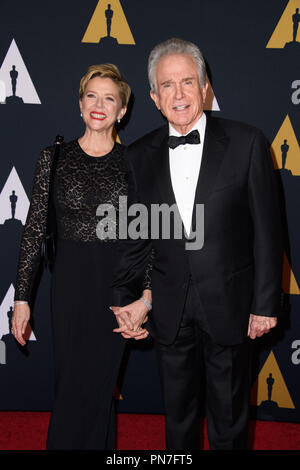Annette Bening (left) and Warren Beatty attends the Academy’s 8th Annual Governors Awards in The Ray Dolby Ballroom at Hollywood & Highland Center® in Hollywood, CA, on Saturday, November 12, 2016.  File Reference # 33153 098THA  For Editorial Use Only -  All Rights Reserved Stock Photo