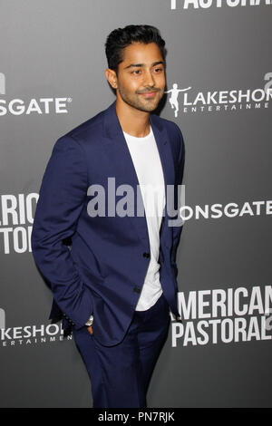 Manish Dayal at the LA Special Screening of Lionsgate's  'American Pastoral' held at the Academy's Samuel Goldwyn Theater in Beverly Hills, CA, October 13, 2016. Photo by Joe Martinez / PictureLux Stock Photo