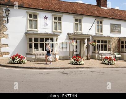 The Bell pub and restaurant, Ramsbury, Wiltshire, England, UK Stock Photo