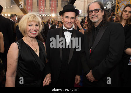 Mark Rylance and Claire van Kampen on the red carpet of The 89th Oscars® at the Dolby® Theatre in Hollywood, CA on Sunday, February 26, 2017.  File Reference # 33242 731THA  For Editorial Use Only -  All Rights Reserved Stock Photo