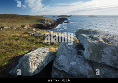 Hell Bay from Shipman Head Down. Bryher. Isles of Scilly. Cornwall. UK. Stock Photo