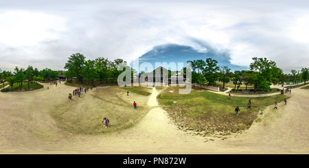 360 degree panoramic view of Gyeongbokgung Palace Seoul South Korea Iii