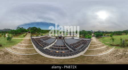 360 degree panoramic view of Gyeongbokgung Palace Seoul South Korea Iv