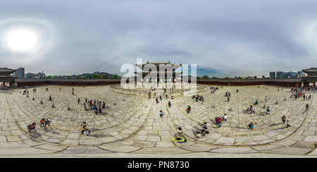 360 degree panoramic view of Gyeongbokgung Palace Seoul South Korea Vii