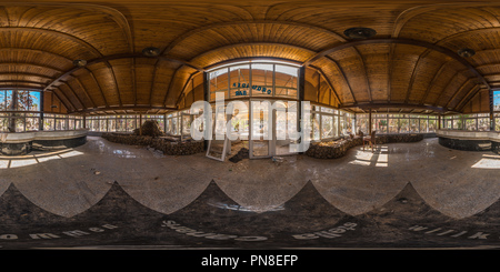 360 degree panoramic view of Lost Places, Hotel Stella Canaris, reception, Morro Jable