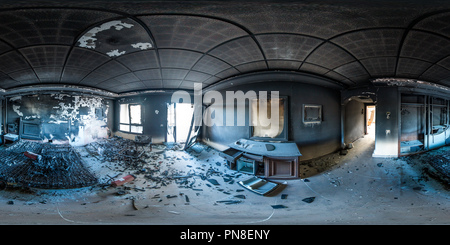 360 degree panoramic view of Lost Places, Hotel Stella Canaris, room brand, Morro Jable