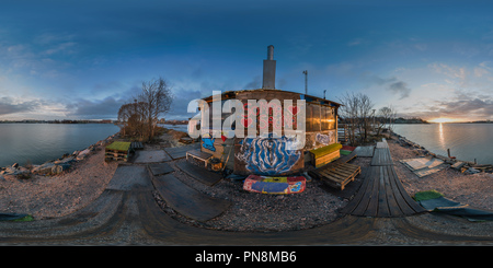 360 degree panoramic view of Sauna with a best view over Helsinki