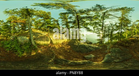 Killbear Sunset 360° view of Rainy Sunset in the woods at Harold's Point in Killbear ...