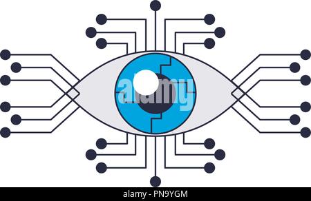 Bionic eye technology Stock Vector