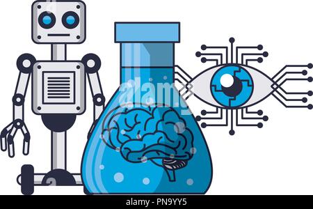 Artificial intelligence brain Stock Vector
