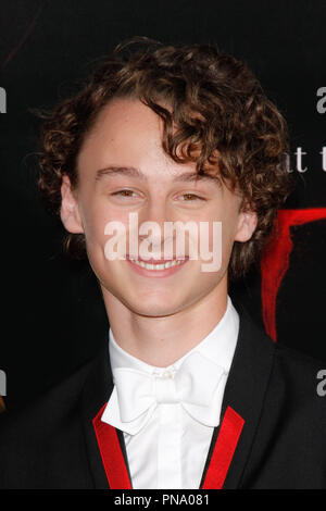 Wyatt Oleff at the World Premiere of New Line Cinema's "It" held at the