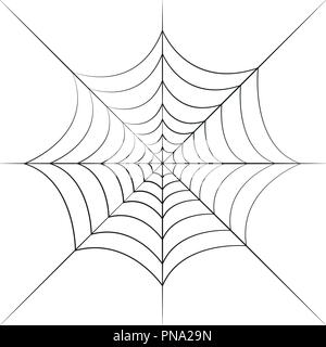black cobweb isolated on a white background vector illustration EPS10 Stock Vector