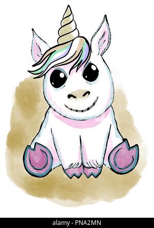 Baby unicorn coloring page - Coloring pages Child