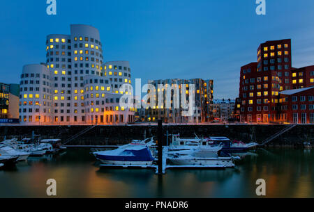 Modern architecture at night in Germany. Stock Photo