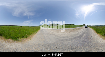 360 degree panoramic view of Ridgefield National Wildlife Refuge, Washington State final stretch on the road to the exit