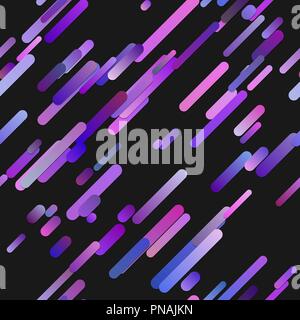 Purple trendy gradient background with diagonal rounded stripe pattern Stock Vector