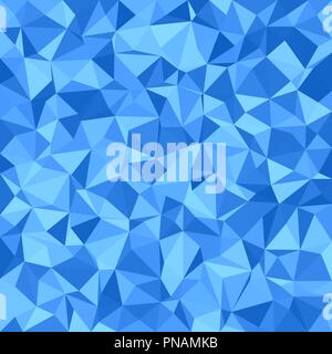 Geometric triangle tile mosaic pattern background - polygon vector graphic from irregular triangles in blue tones Stock Vector