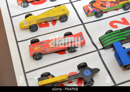 Pinewood Derby Cars Stock Photo