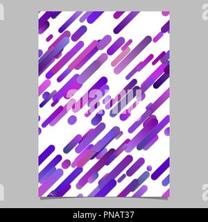 Purple trendy abstract diagonal gradient rounded stripe pattern page background template - vector design Stock Vector