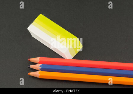 two tone rubber wash close up on neat background Stock Photo