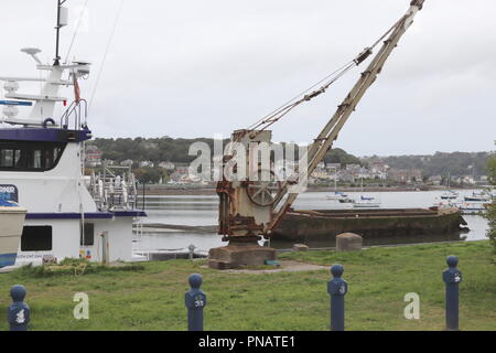 Port Penrhyn Commercial Docks, Banger Wales Stock Photo