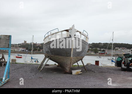 Port Penrhyn Commercial Docks, Banger Wales Stock Photo