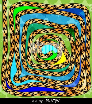 abstract colored background image of spiral footprint Stock Vector