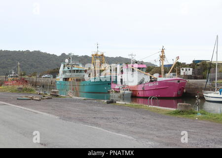 Port Penrhyn Commercial Docks, Banger Wales Stock Photo